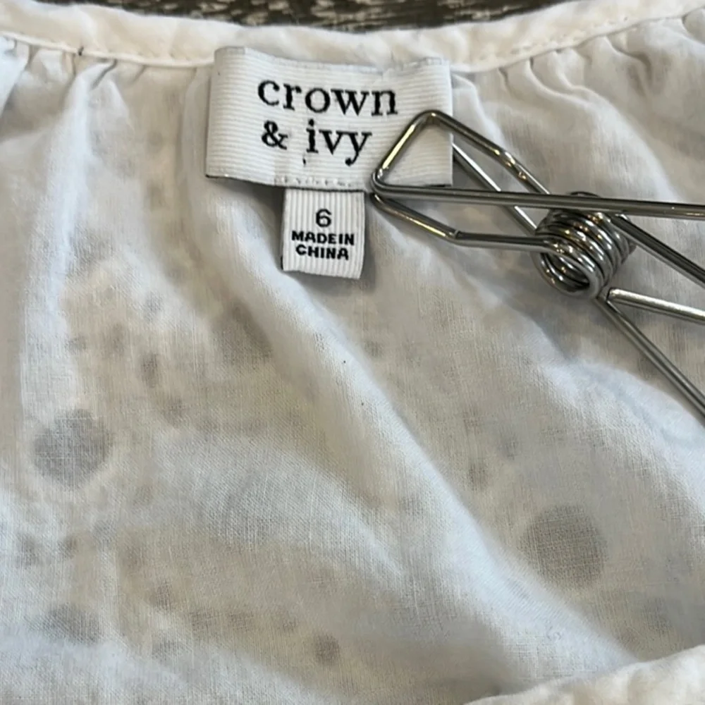 Crown & Ivy White Eyelet Midi Dress - Picture 2 of 8